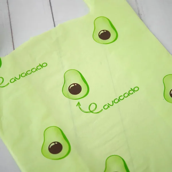 50PCS Colorful Plastic Bag Cute Fruit Pattern Handheld Gift Bag Clothing Kitchen Shopping Party Gift Packaging Reusable 4