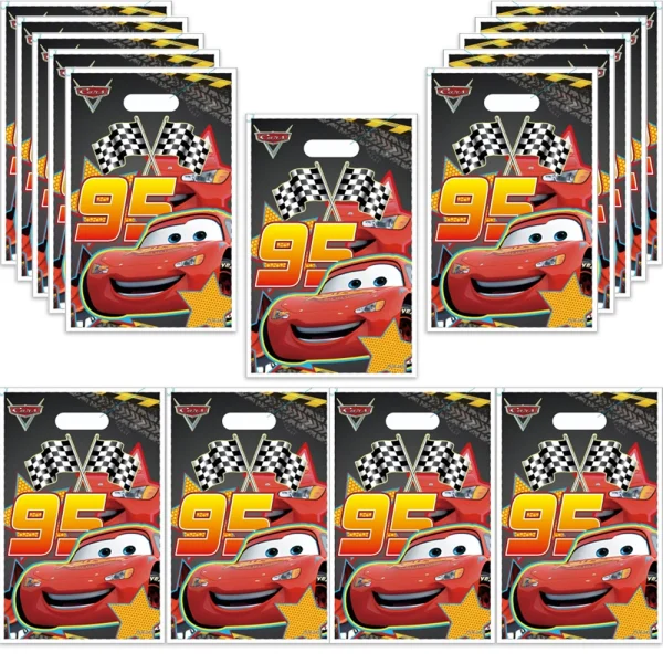 10/20/30pcs Cars Party Plastic Goodie Bags Loot bags The Lightning McQueen Candy Gift Bags For Wedding Birthday Party Decoration 1