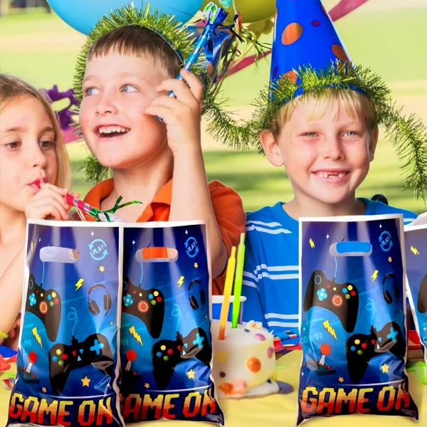 20Pcs Game Party Gift Bag Electronic Game Theme Birthday Party Candy Bag Birthday Party Gift Bag with Handle Birthday Party Candy Bag 1