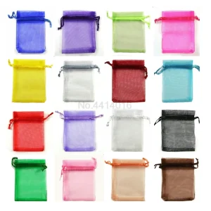 24 colors 50 pcs 7x9 9x12 10x15 13x18CM transparent hard sandbag jewelry packing bag wedding party decoration gift bag 66 1