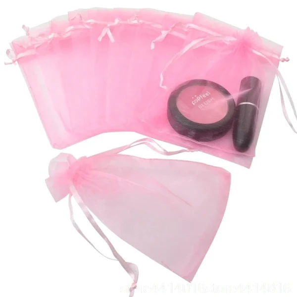24 colors 50 pcs 7x9 9x12 10x15 13x18CM transparent hard sandbag jewelry packing bag wedding party decoration gift bag 66 2