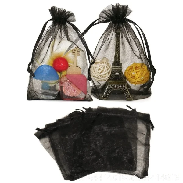 24 colors 50 pcs 7x9 9x12 10x15 13x18CM transparent hard sandbag jewelry packing bag wedding party decoration gift bag 66 3