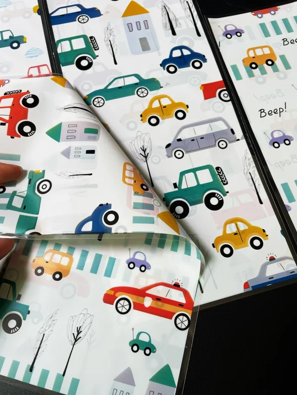 50pcs Lovely Car Design Gift Pack Flat Pocket With Gold Ribbon, Car-themed Party Activities Small Gift Candy Decorative Bags 5