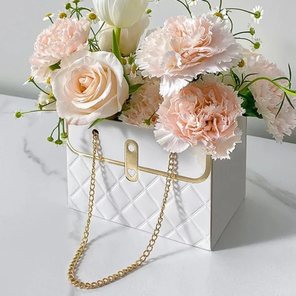Flower Tote Bag Portable Foldable Long Lasting Universal Present Packing Rose Flower Box Party Gift Box Wedding Valentine'S Day 1