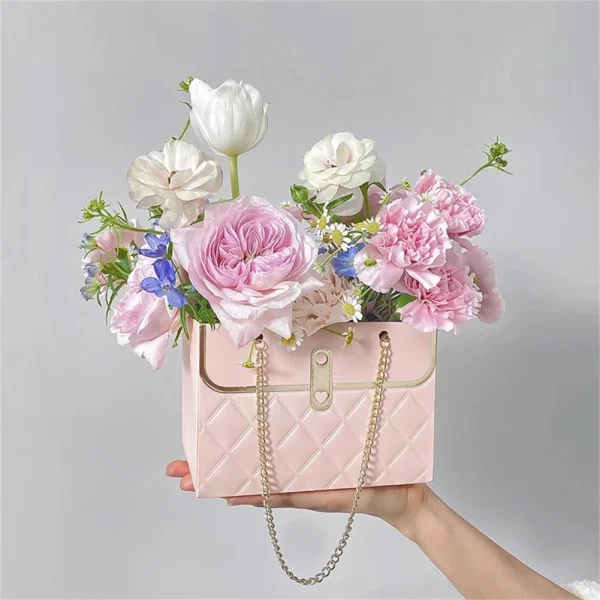 Flower Tote Bag Portable Foldable Long Lasting Universal Present Packing Rose Flower Box Party Gift Box Wedding Valentine'S Day 3
