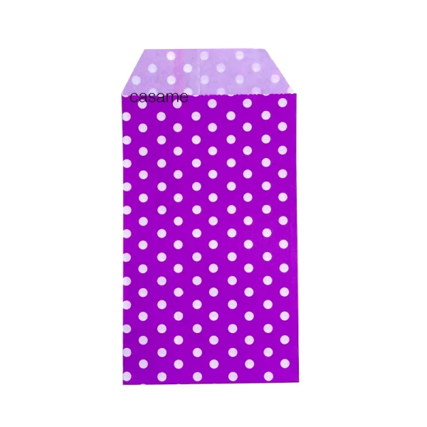 10/25/50 Pcs Small Sack Pouch Mini Dot Kraft Paper Bags Wedding Party Invitation Greeting Cards Paper Gift Bag Birthday 5
