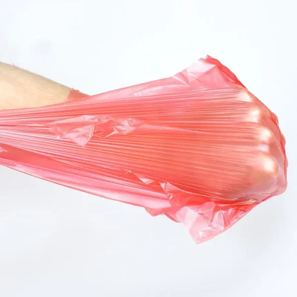 50pcs Plastic Bag Thicken with Handle Wedding Party Candy Gift Bag Supermarket Shopping Kitchen Storage Clean Garbage Bag 5