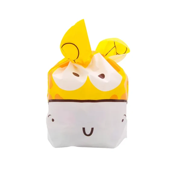 10/20pcs Plastic Carton Animal Candy Bags Rabbit Ear Bags For Kids Birthday Party Biscuits Baking Gifts Packaging Supplies 6