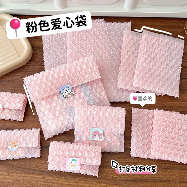 5-20pcs Pink Love Bag Bubble Envelope Bubble Envelope Padded Envelopes Packaging Bag Business Bubble Envelope Mail Packaging Bag 1