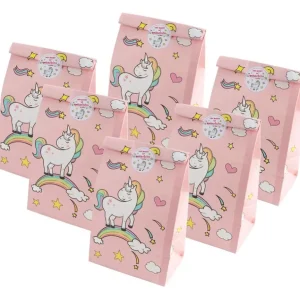 12PCS Unicorn Theme Custom Make Kraft Paper Bag Paper Food Bag for Party Supplies 1