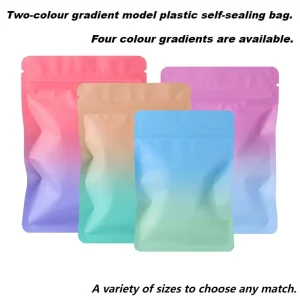 100pcs Matte Gradient Colourful Packaging Self Sealing Bags Small Gift Bags Postcards Jewellery Storage Plastic Bags. 1