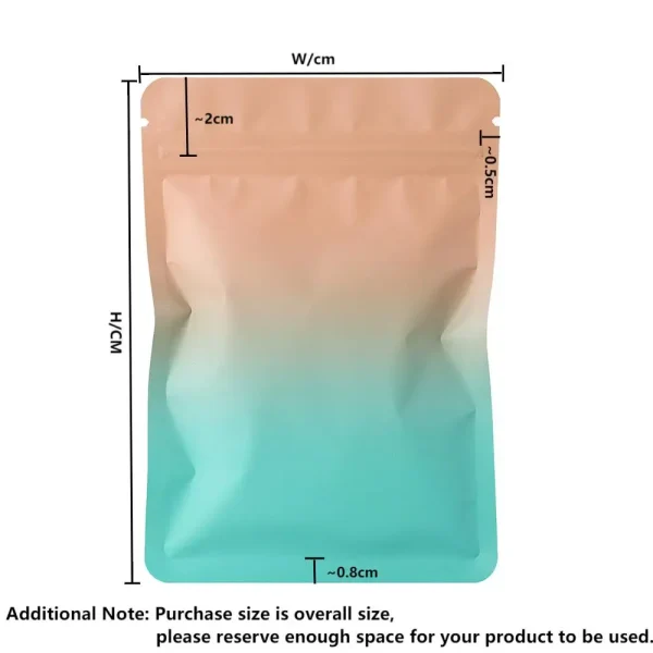 100pcs Matte Gradient Colourful Packaging Self Sealing Bags Small Gift Bags Postcards Jewellery Storage Plastic Bags. 2