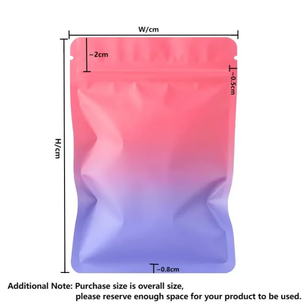 100pcs Matte Gradient Colourful Packaging Self Sealing Bags Small Gift Bags Postcards Jewellery Storage Plastic Bags. 3