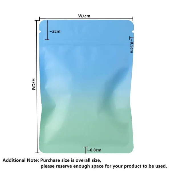 100pcs Matte Gradient Colourful Packaging Self Sealing Bags Small Gift Bags Postcards Jewellery Storage Plastic Bags. 4