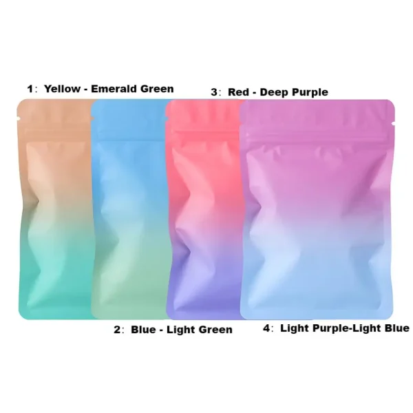 100pcs Matte Gradient Colourful Packaging Self Sealing Bags Small Gift Bags Postcards Jewellery Storage Plastic Bags. 6