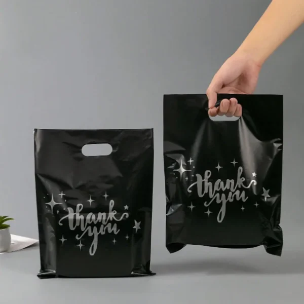50/100pcs Thank You Gift Bags Plastic Candy Cookie Packaging Bag for Wedding Birthday Party Favors Small Business Supplies 5