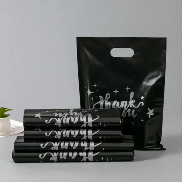 50/100pcs Thank You Gift Bags Plastic Candy Cookie Packaging Bag for Wedding Birthday Party Favors Small Business Supplies 6
