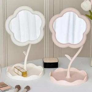 Desktop Makeup Mirror Dormitory Bedroom Rotating Make Up Mirror Sunflower Shaped Looking Glass Home Decoration Dressing Glass 1