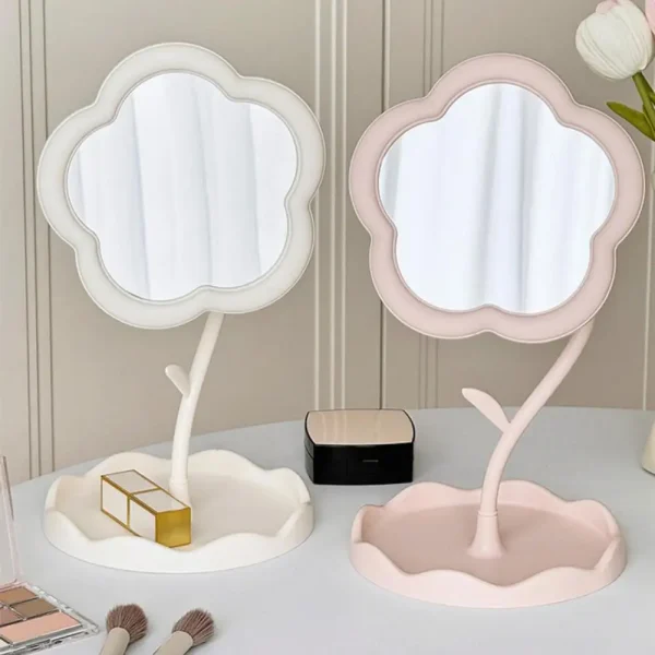 Desktop Makeup Mirror Dormitory Bedroom Rotating Make Up Mirror Sunflower Shaped Looking Glass Home Decoration Dressing Glass 1