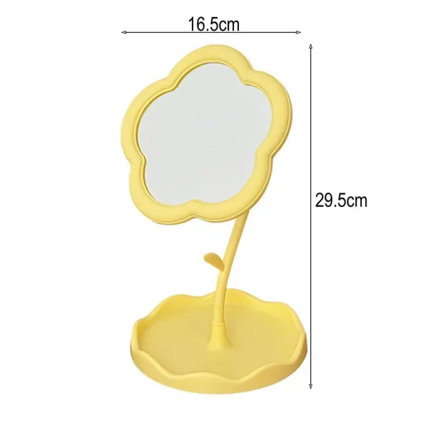 Desktop Makeup Mirror Dormitory Bedroom Rotating Make Up Mirror Sunflower Shaped Looking Glass Home Decoration Dressing Glass 2