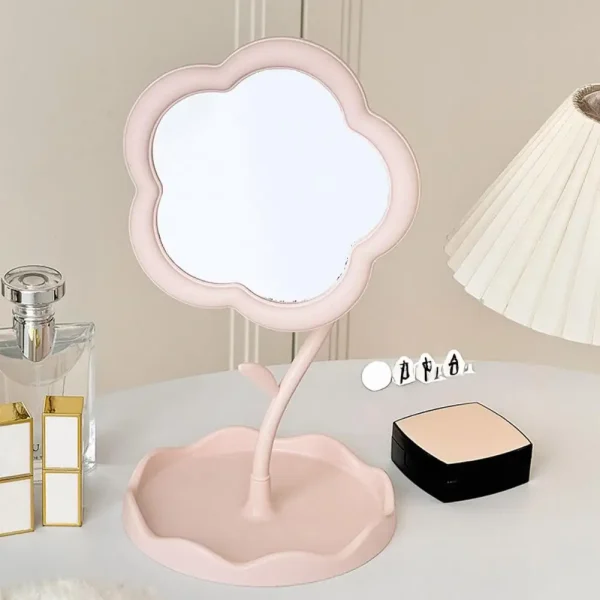 Desktop Makeup Mirror Dormitory Bedroom Rotating Make Up Mirror Sunflower Shaped Looking Glass Home Decoration Dressing Glass 3