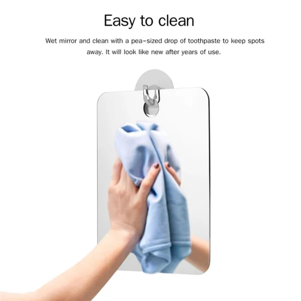 Acrylic Anti Fog Mirror Shower Shaving Bathroom Fogless Mirror Travel Accessories For Women Makeup Man Shaving Bathroom Tools 4