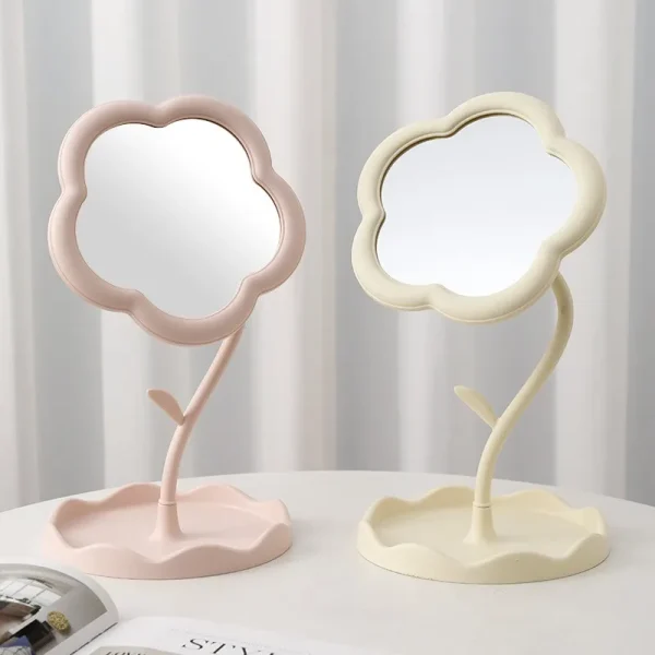 Sunflower shaped makeup mirror, student desktop, flower beauty makeup mirror, girl dressing table, hanging jewelry 1