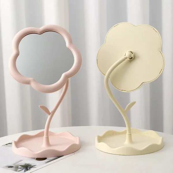 Sunflower shaped makeup mirror, student desktop, flower beauty makeup mirror, girl dressing table, hanging jewelry 2