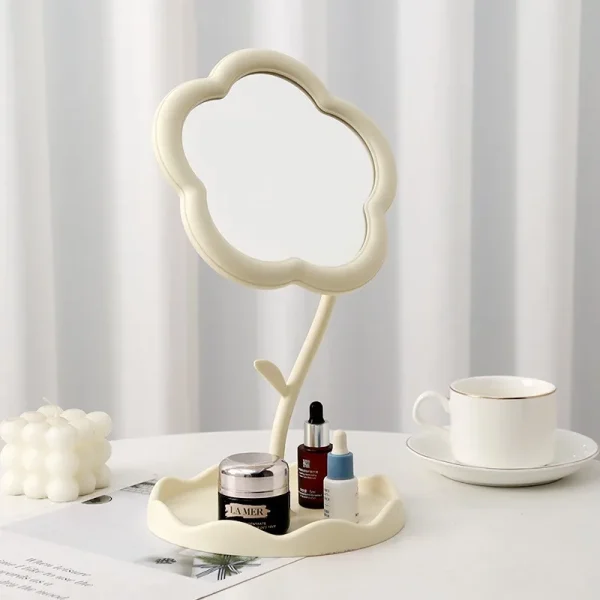 Sunflower shaped makeup mirror, student desktop, flower beauty makeup mirror, girl dressing table, hanging jewelry 4