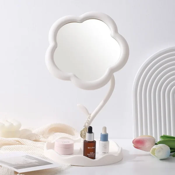 Sunflower shaped makeup mirror, student desktop, flower beauty makeup mirror, girl dressing table, hanging jewelry 6
