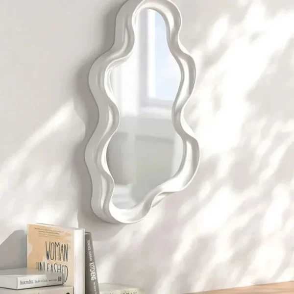 Irregular Cloud Shaped Mirror Wall Hanging Ornaments Standing Art Mirror Asymmetrical Mirrors Wall Mounted Home Bedroom Decor 4