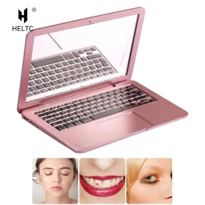 1pc Portable Mini Makeup Mirror Pocket Laptop Glass Women Girls Creative Home Decorative Folding Mirrors Tool Computer Mirror 1