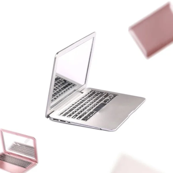 1pc Portable Mini Makeup Mirror Pocket Laptop Glass Women Girls Creative Home Decorative Folding Mirrors Tool Computer Mirror 5