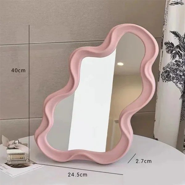NEW Cloud Shaped Desktop Vertical Makeup Mirror Student Dormitory Bathroom Wall Mounted Mirror Bedroom Living Room Decoration 6