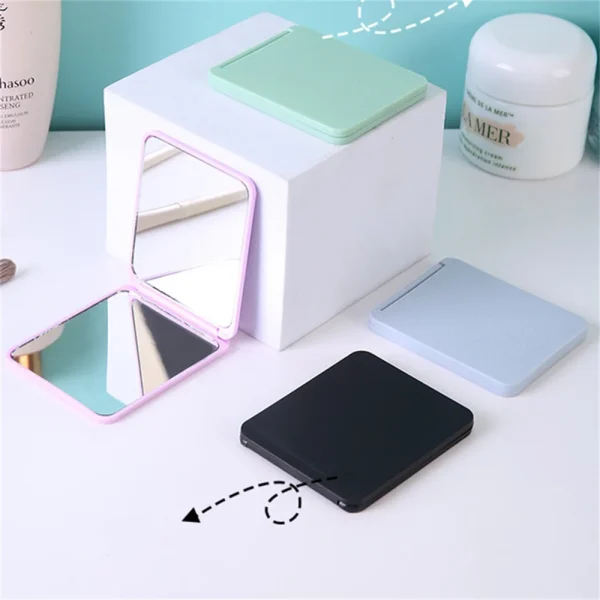 Foldable Makeup Mirror Portable Double-Sided Mirror Student Dormitory Desktop Small Gift Wholesale 3