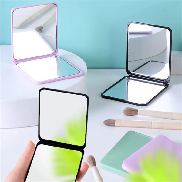 Foldable Makeup Mirror Portable Double-Sided Mirror Student Dormitory Desktop Small Gift Wholesale 4