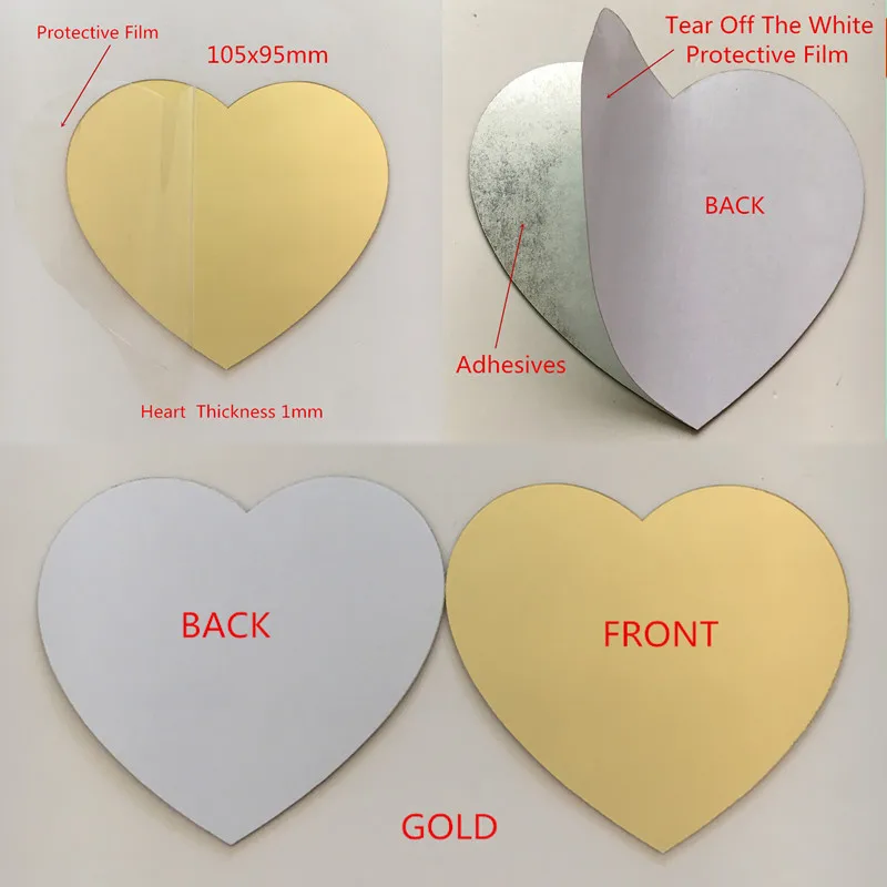 Gold Heart Adhesi