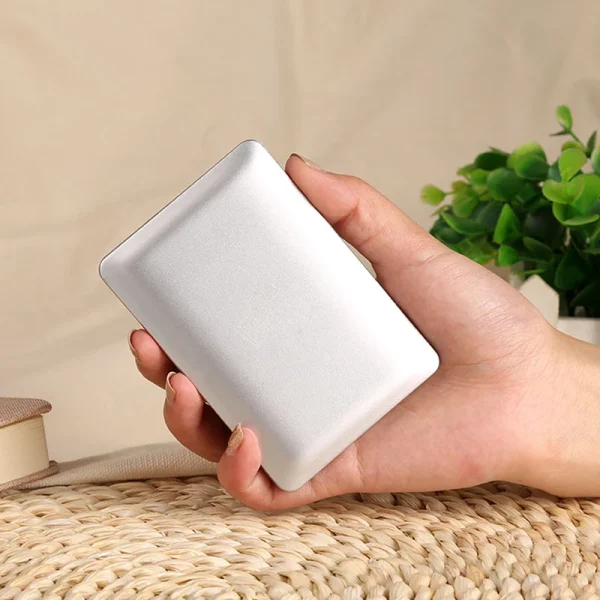 1Pc Exquisite MacBook Shaped Design Mirror Notebook Macbook Silver White Cosmetic Mirror Portable And Compact Makeup Mirror 3