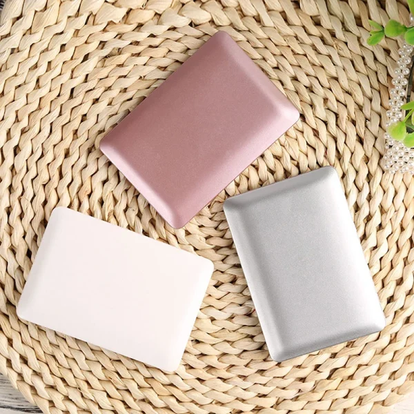 1Pc Exquisite MacBook Shaped Design Mirror Notebook Macbook Silver White Cosmetic Mirror Portable And Compact Makeup Mirror 5