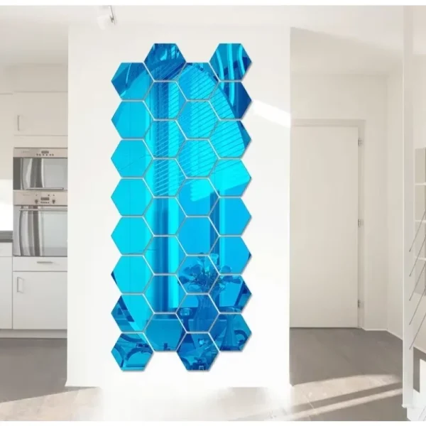 12Pcs Hexagon Acrylic Mirror Wall Stickers Home Decor DIY Removable Mirror Sticker Living-Room Decal Art Ornaments For mirror 4