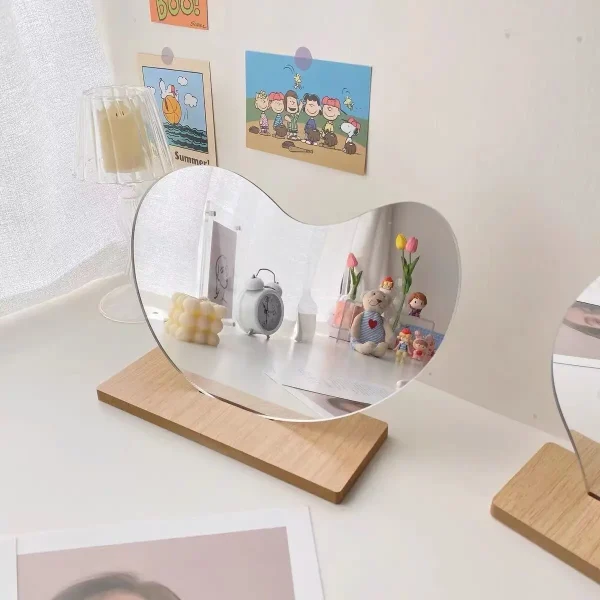 New Acrylic Irregular Mirror for Home Decoration DIY Office Makeup Desktop Ornament Decoration Standing Mirror ﻿ 3