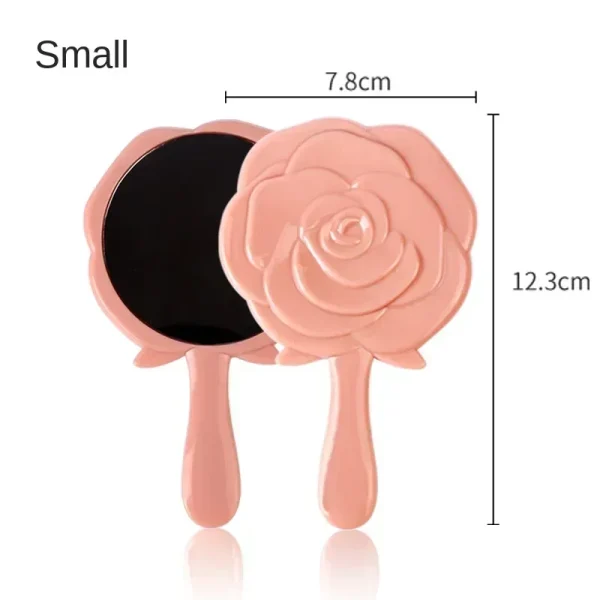 Retro Rose Flower Shape 3D Stereo  Cosmetic Makeup Compact Mirror 4 Colors Choose Hand Mirror Compact Mirror Wholesale 5