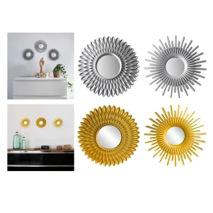 Art Decoration Wall Mounted Round Mirror Dressing Wall Hanging Bathroom Mirror Modern Decorative Boho Wall Decor Mirrors 1