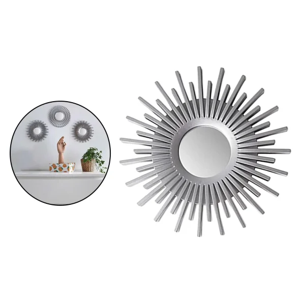 Art Decoration Wall Mounted Round Mirror Dressing Wall Hanging Bathroom Mirror Modern Decorative Boho Wall Decor Mirrors 3