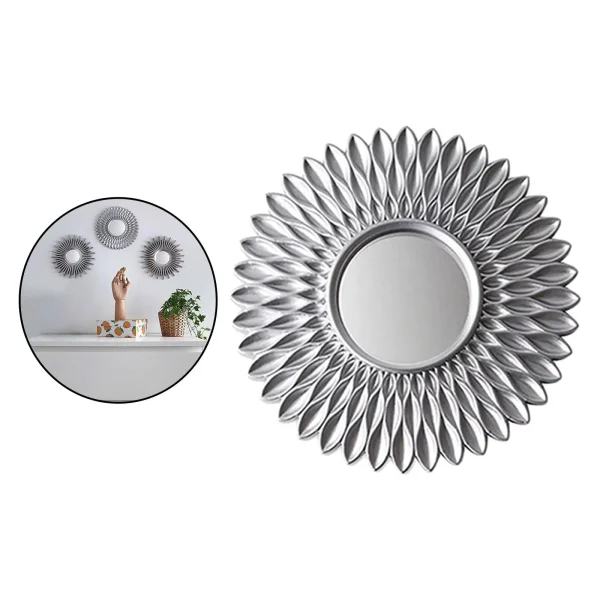 Art Decoration Wall Mounted Round Mirror Dressing Wall Hanging Bathroom Mirror Modern Decorative Boho Wall Decor Mirrors 5