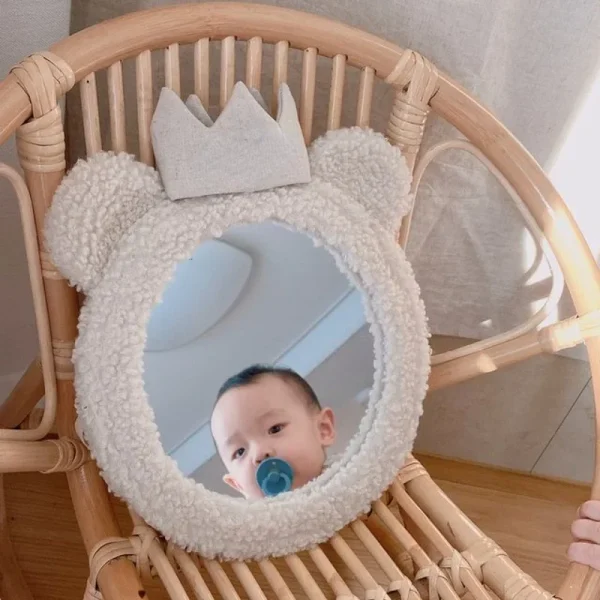 Baby Child Reflector Korean Ins Bear Crown Mirror Children's Room Clothing Store Decoration Pendant Photo Studio Shooting Mirror 3