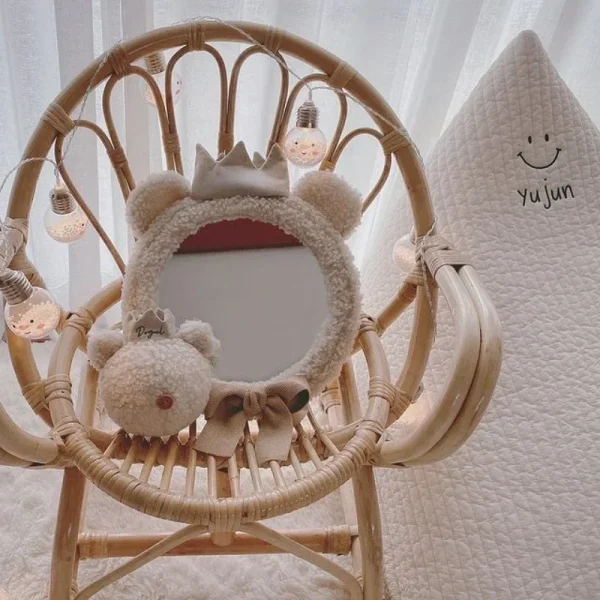 Baby Child Reflector Korean Ins Bear Crown Mirror Children's Room Clothing Store Decoration Pendant Photo Studio Shooting Mirror 4
