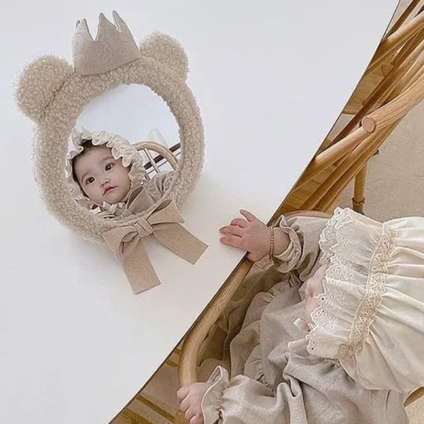 Baby Child Reflector Korean Ins Bear Crown Mirror Children's Room Clothing Store Decoration Pendant Photo Studio Shooting Mirror 6