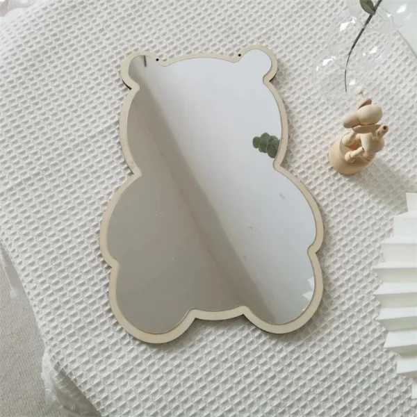 1pc Home Decoration Crafts Rabbit Bear Children's Acrylic Mirror Baby Photo Props Room Decor Wall Mirror Bedroom Decoration 3