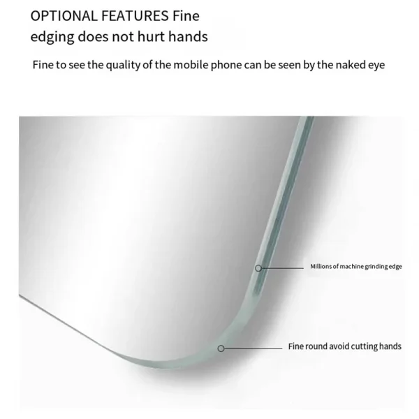 60-100CM Square Smart Hotel Bedroom Defogging Decorative Mirror LED Bathroom Mirror 3 Color Adjustable Backlight 4